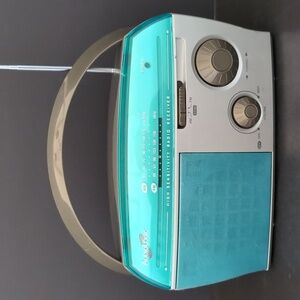 VGT,Teal/Gray Audiologic High Sensitivity AM/FM Radio Reciever.